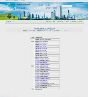 深圳事业单位公开招考笔试大纲已出!公告发布不远了?